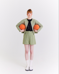 Belted High Waist Shorts