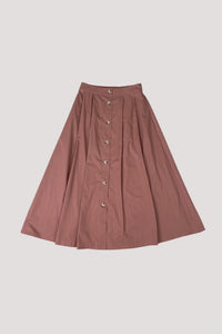 Button Down A-Line Skirt