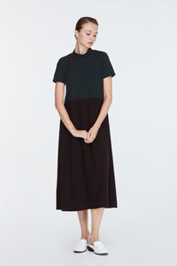 Contrast Fabric Dress