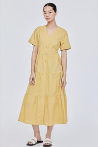 Stone Wash Midi Shirt Dress