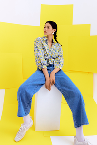Floral Collar Blouse