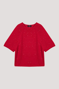 Lurex Half Sleeve Knit Top