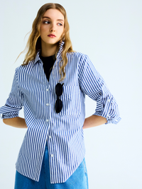 Collared V-Neckline Blouse