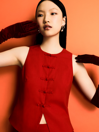 Sleeveless Chinese Knot Blouse