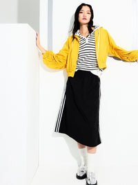 Elasticated Contrast A-Line Skirt