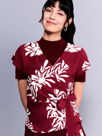 Floral Surplice Magyar Top