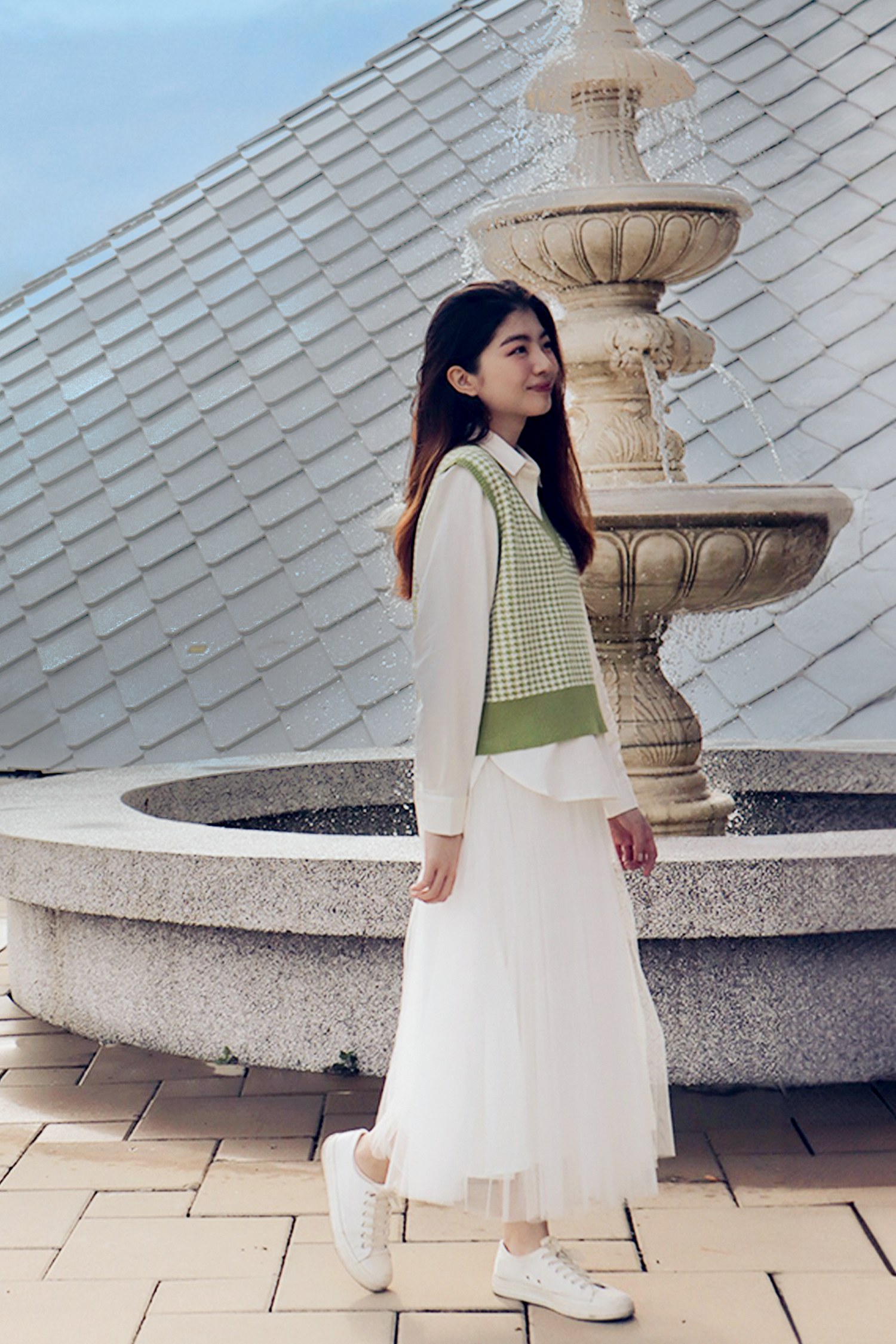 Mesh a line sales skirt