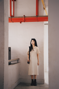 Loose Hooded Sweat Dress