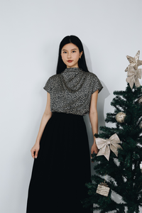 Knife Pleat Midi Skirt