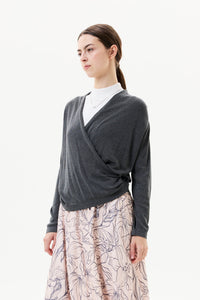Long Sleeve V-Neck Wrap Cardigan
