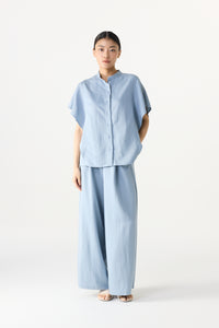 Elasticated Loose Straight Pants