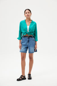 Linen Pocket Blouse