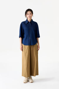 Roll-Up Sleeve Denim Shirt
