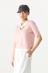 Contrast Knit Vest Top
