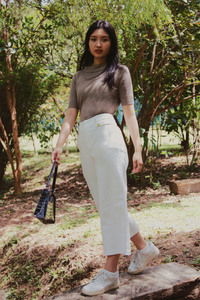 Boat Neck Knit Blouse