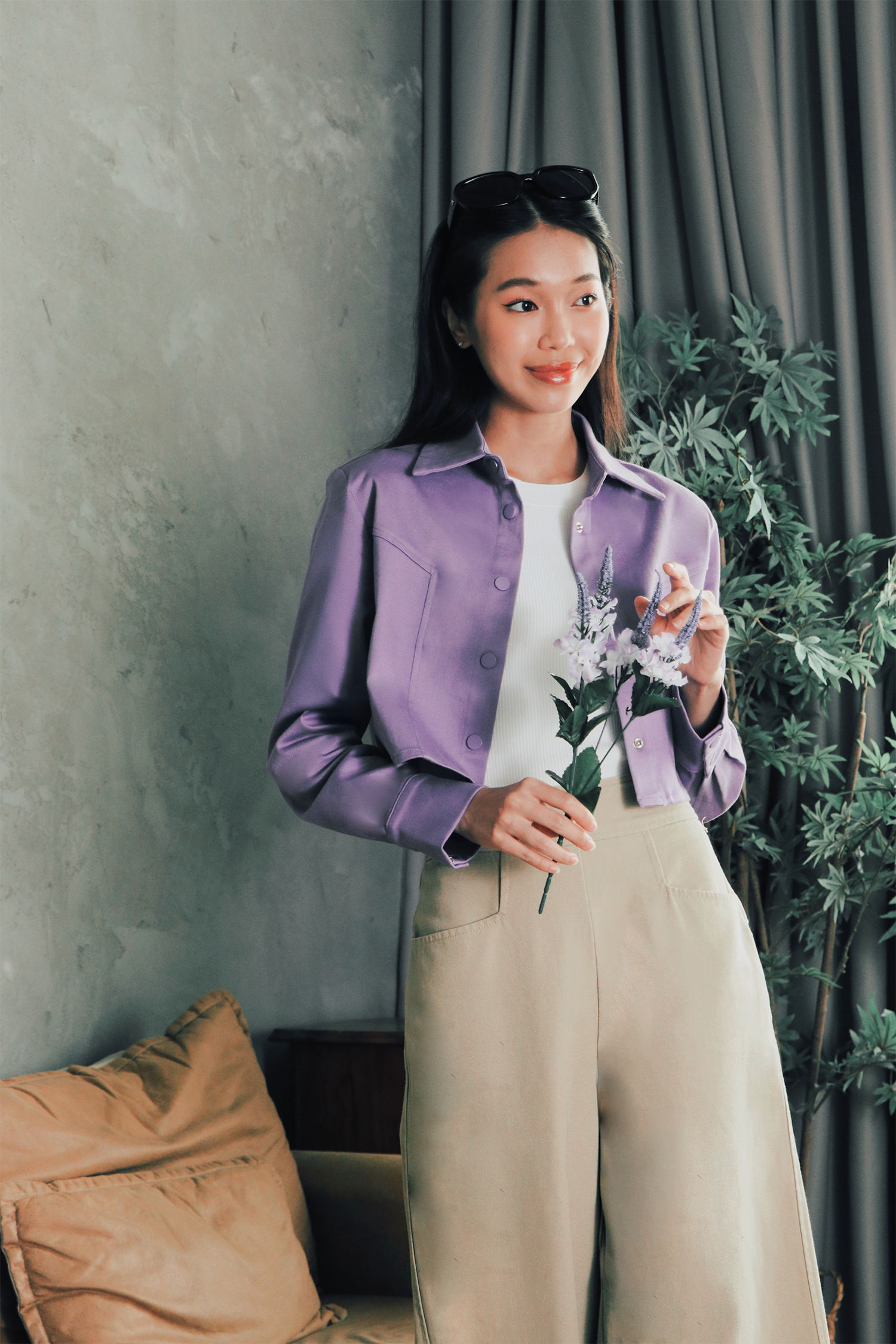 Cropped Button Jacket – iORA Malaysia