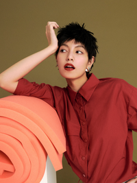 Scrunched Buttondown Top