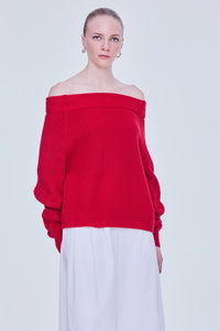 Off-Shoulder Knit Top
