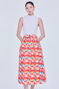 Printed A-Line Skirt