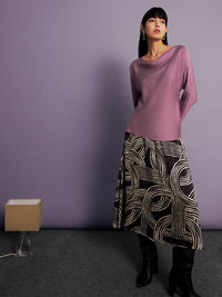 Cowl Neck Long Sleeve Blouse