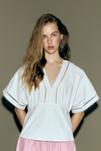 Wide Flare Gathered Skirt