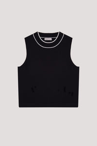 Contrast Knit Tank Top