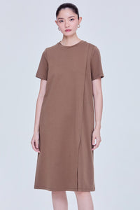 Front Overlap T-Shirt Dress