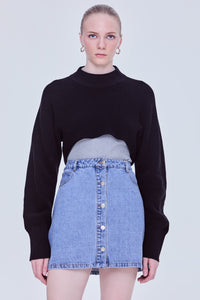 Knitted Crop Sweatshirt