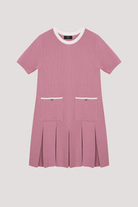 Pleated Mini Knit Dress