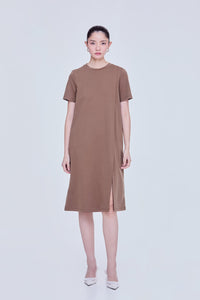 Front Overlap T-Shirt Dress