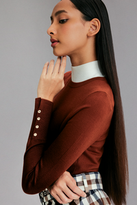 Panelled Checked Flare Skirt