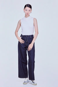 Self-Tie Denim Trousers