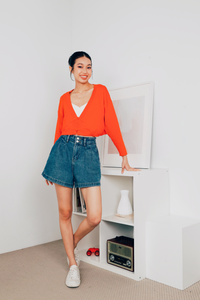 High-Waisted Elasticated Shorts