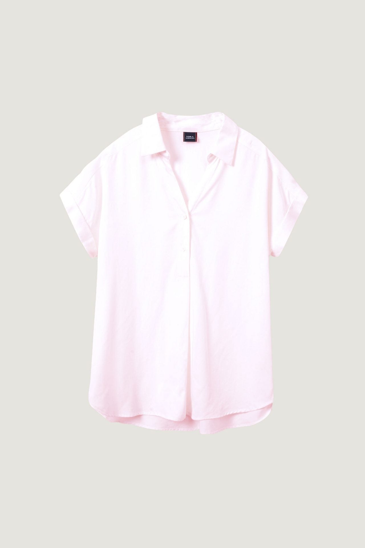 Button Tab Collared Blouse