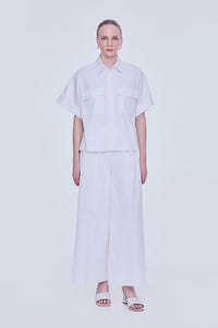 Pocketed Boxy Shirt Top