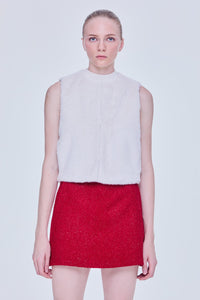 Faux Fur Vest Top