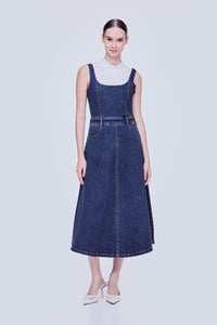 Denim Waist Cinched Dress