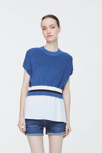 Knitted Contrasting Blouse