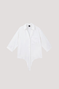V Neck Tie Front Blouse
