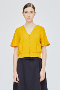 Flare Sleeves Button Top