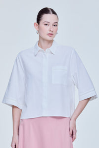 Half Sleeve Collared Blouse