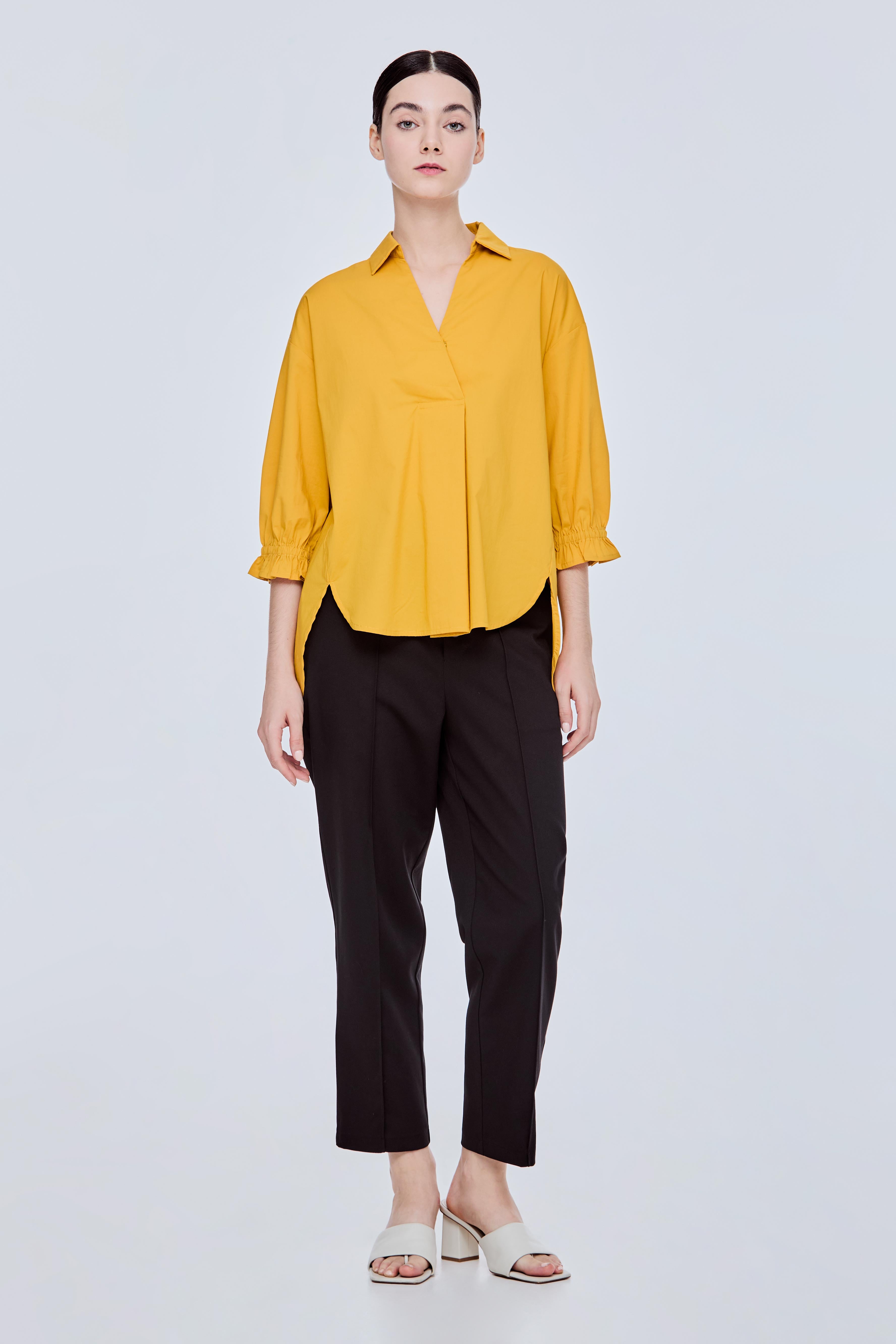Ruffle Cuffs Blouse