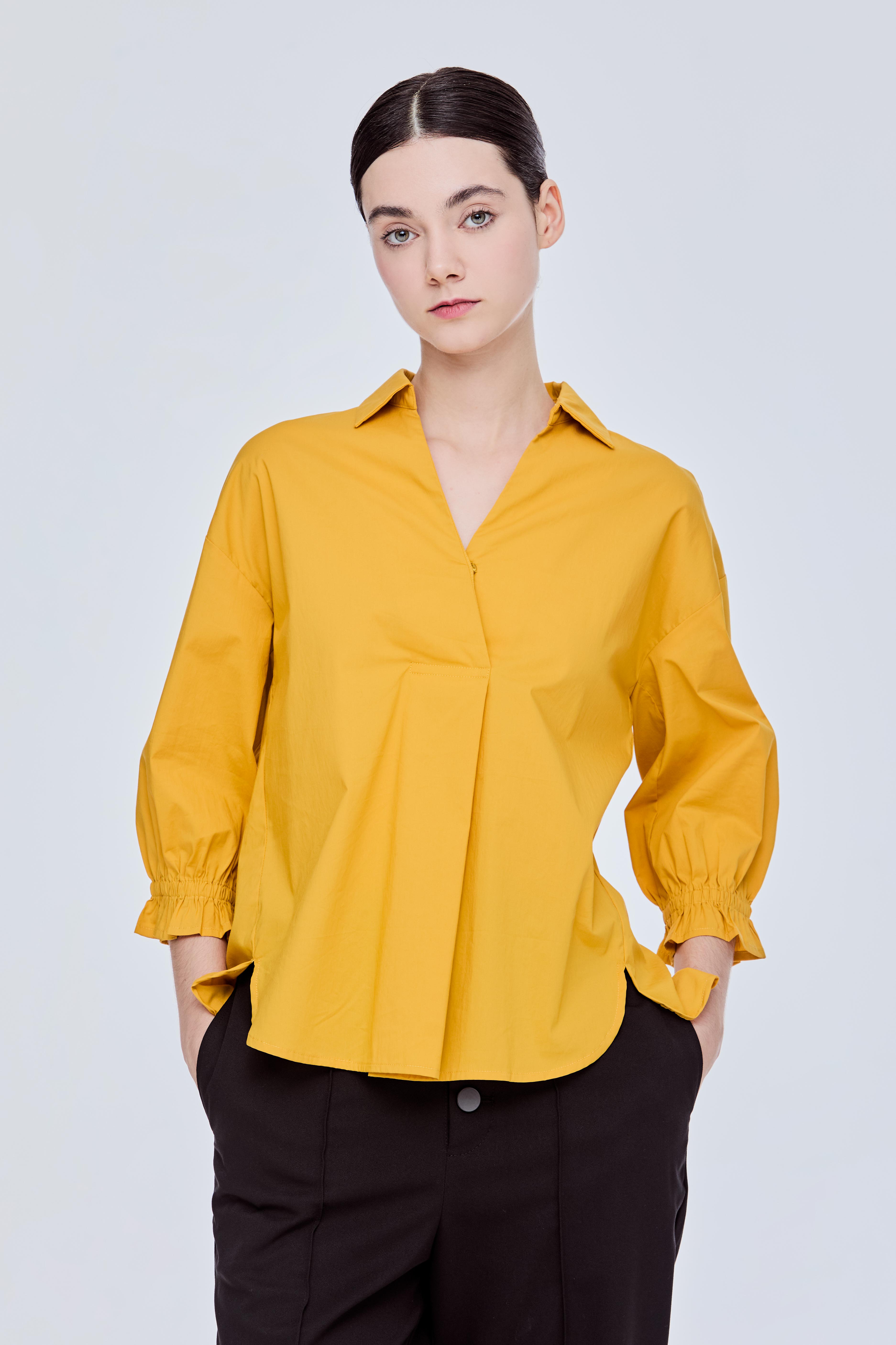 Ruffle Cuffs Blouse