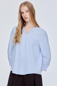 Long Sleeve Wing Collar Blouse