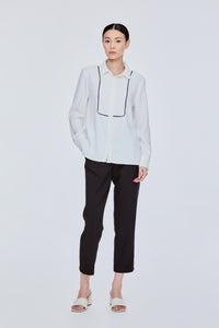 Clean Embellished Trim Shirt