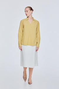Relaxed V-Neck Blouse