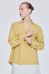 Relaxed V-Neck Blouse