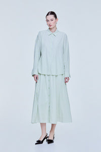 Dropped Shoulder Striped Blouse