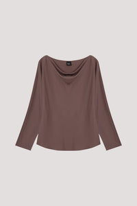 Cowl Neck Long Sleeve Blouse