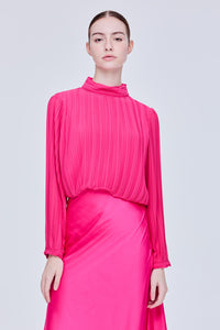 Drapey Pleated Cropped Top